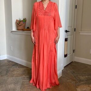 Catherine Malandrino Coral long Dress/ Kaftan